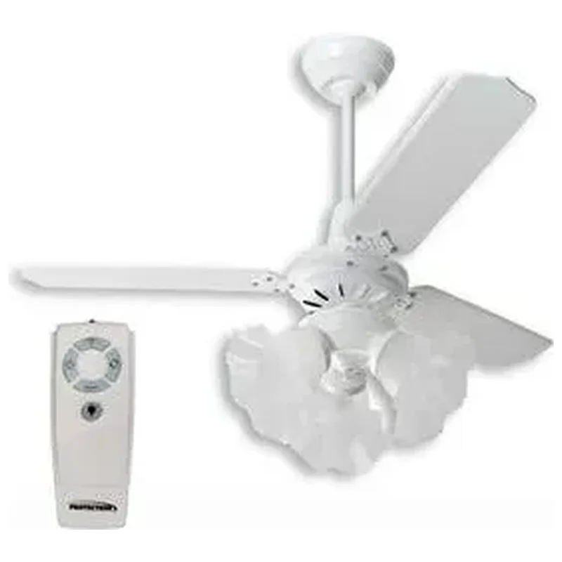 Ventilador De Teto Com Controle Remoto 3 Lâmpadas Tulipa Lore - Loren