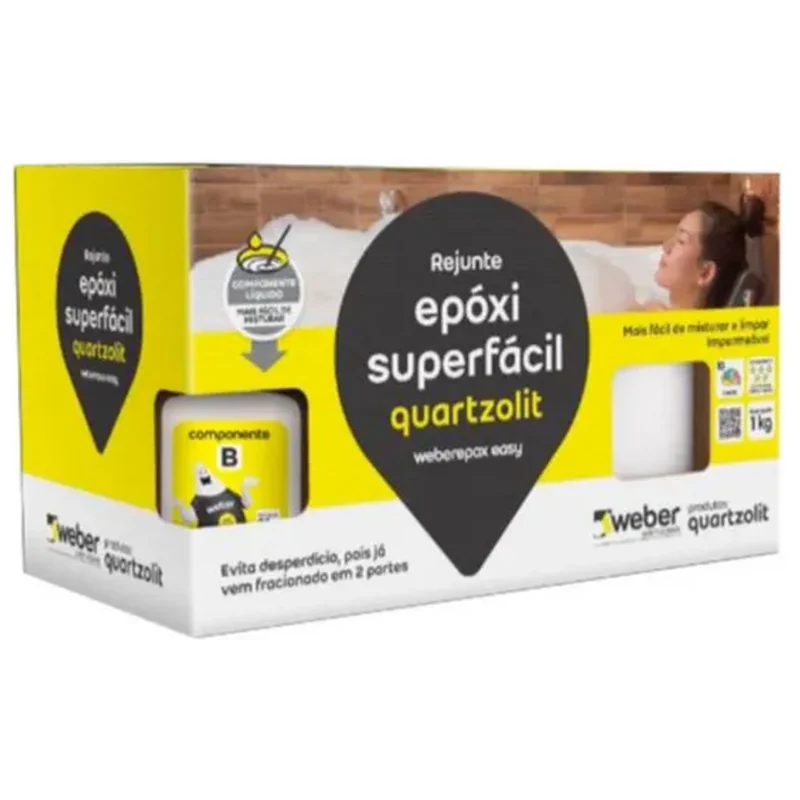 Rejunte Epóxi Superfácil Quartzolit 1 Kg Marrom Café - Quartzolit