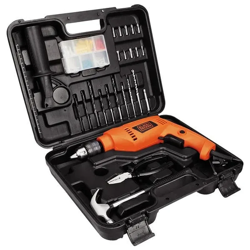 Kit Furadeira De Impacto 1/2" 550w 220v 82 Acessórios Black+d - Decker