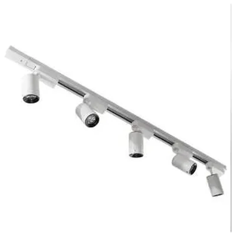 Trilho Eletrificado 2m + 5 Spot Led 7w 3000k Bivolt Branco - Led