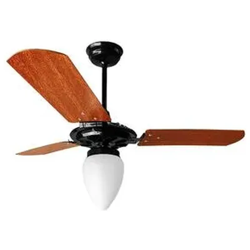 Ventilador De Teto Rico 150w E 180w Preto Pás Mogno Ventex - - Ventex