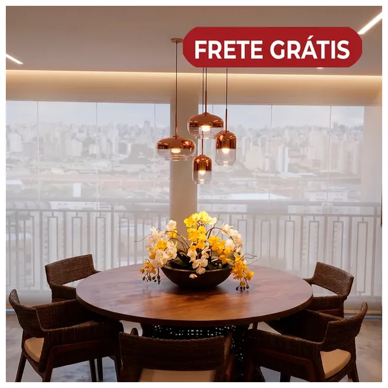 Persiana Rolô Tela Solar 5% Pvc Branca 2,45 Larg X 2,70 Alt - - White