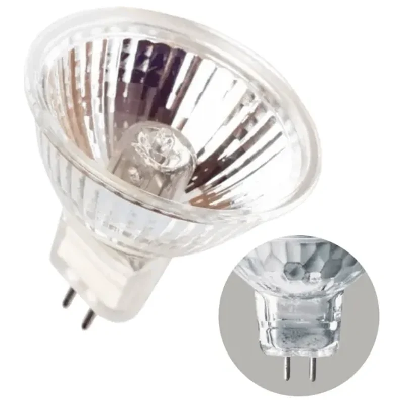 Lâmpada Halógena Mr16 Gu5.3 50w 12v Branco Quente - Quente