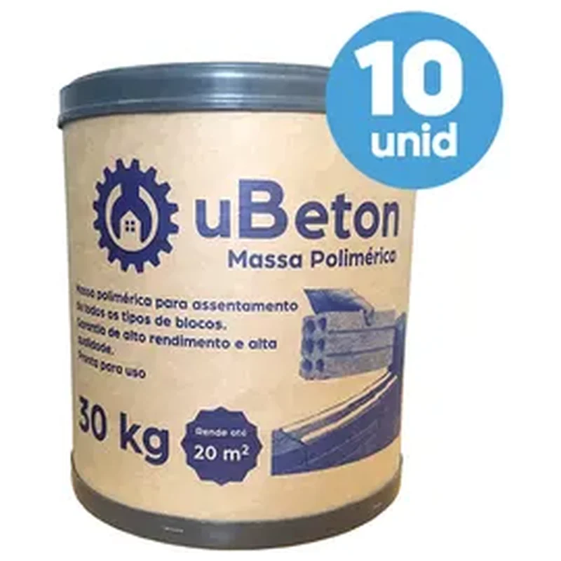 Argamassa Polimérica Cola Bloco/tijolo - Barrica 30kg - 10 Un - Ubeton