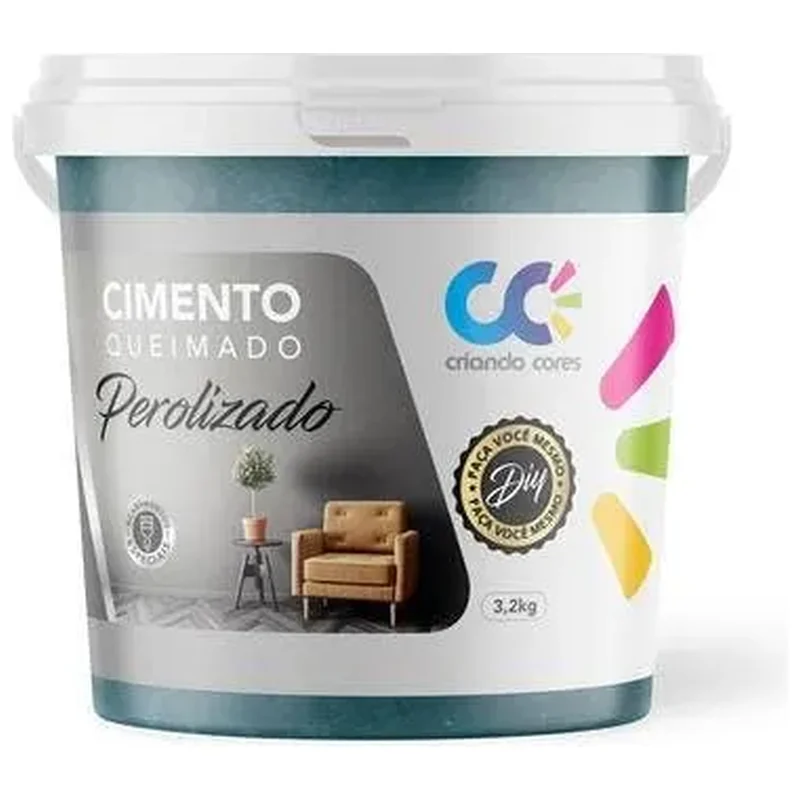 Tinta Cimento Queimado Perolizado 3,2kg Verde Grécia - Grecia