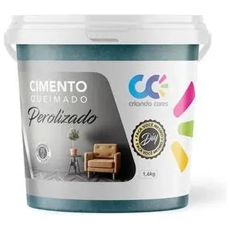 Tinta Cimento Queimado Perolizado 1,6kg Verde Grécia - Grecia