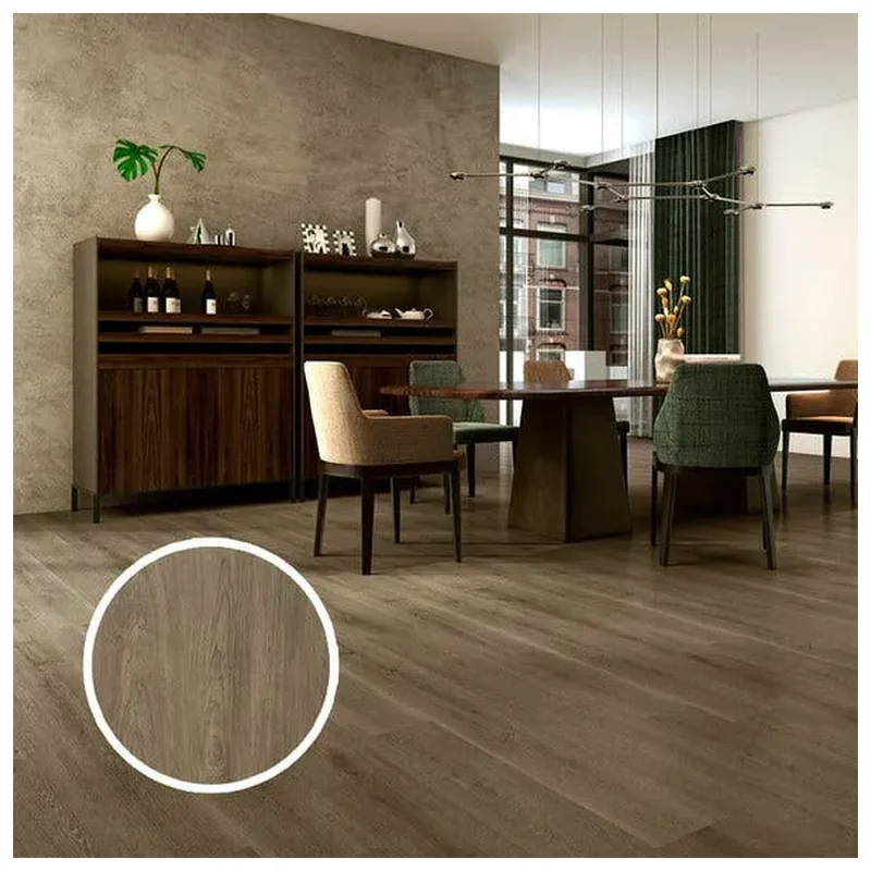 Piso Vinílico Clicado Régua Amadeirado Por M² Cor Cerejeira - - Tubrax