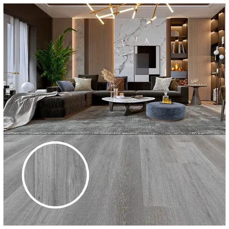 Piso Vinílico Clicado Régua Amadeirado por M² Cor Cinza - Tub - Tub