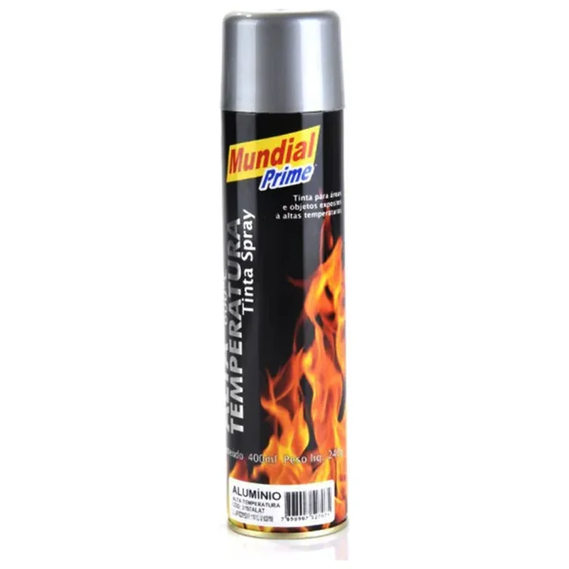 Tinta Spray 400ml Aluminio Alta Temperatura - Temperatura