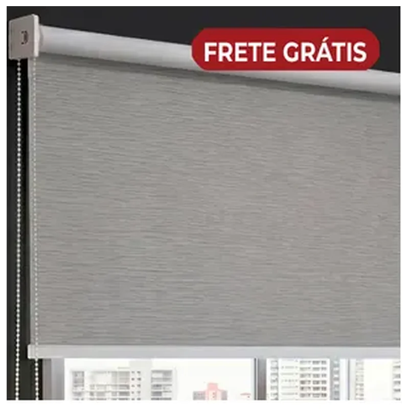 Cortina Persiana Rolô Blackout Cinza 1,25 Larg X 2,20 Alt - B - Rollflex
