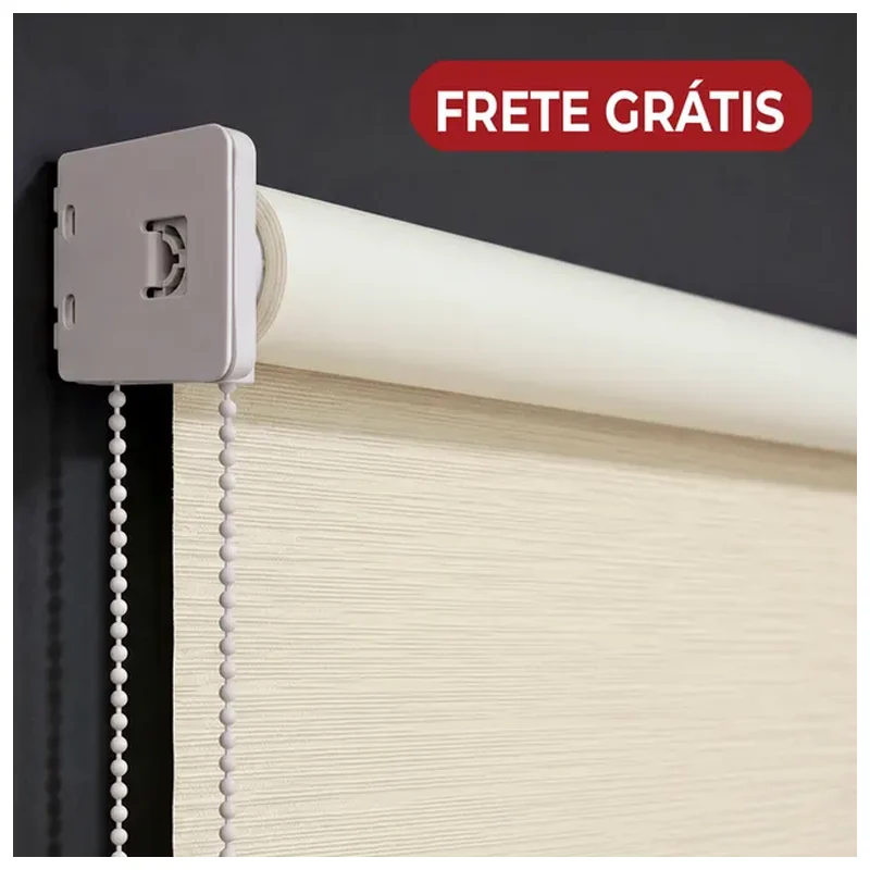 Cortina Persiana Rolô Blackout Creme 2,55 Larg X 3,00 Alt - B - Rollflex