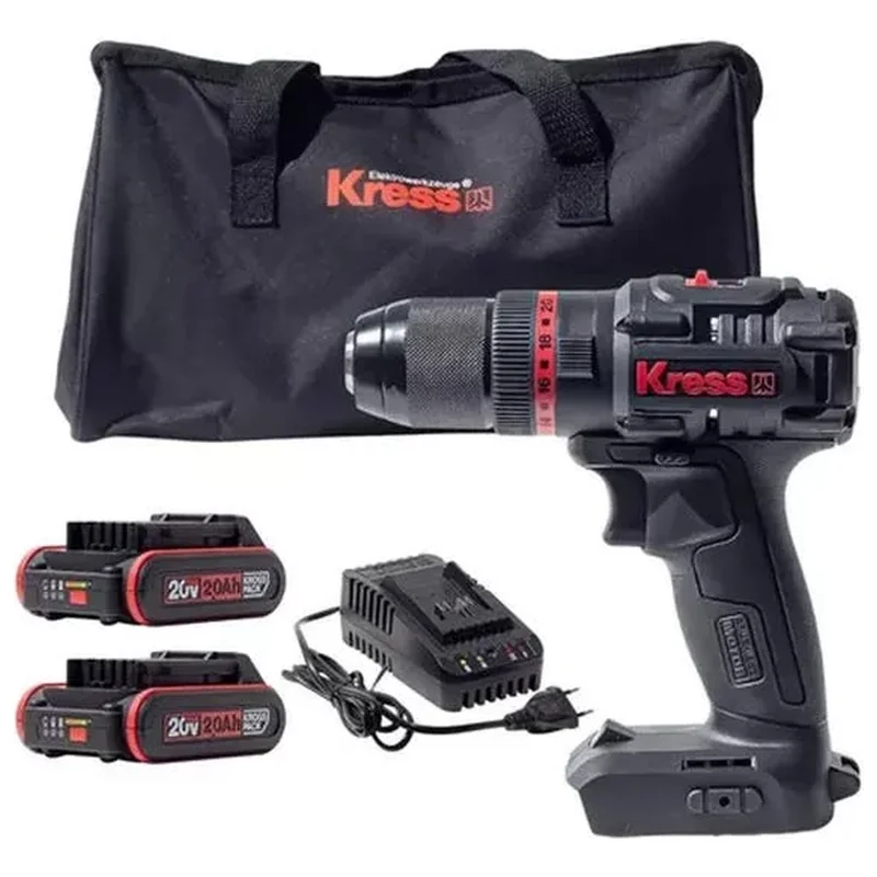 Parafusadeira E Furadeira De Impacto À Bateria 20v Bivolt Bru - Kress