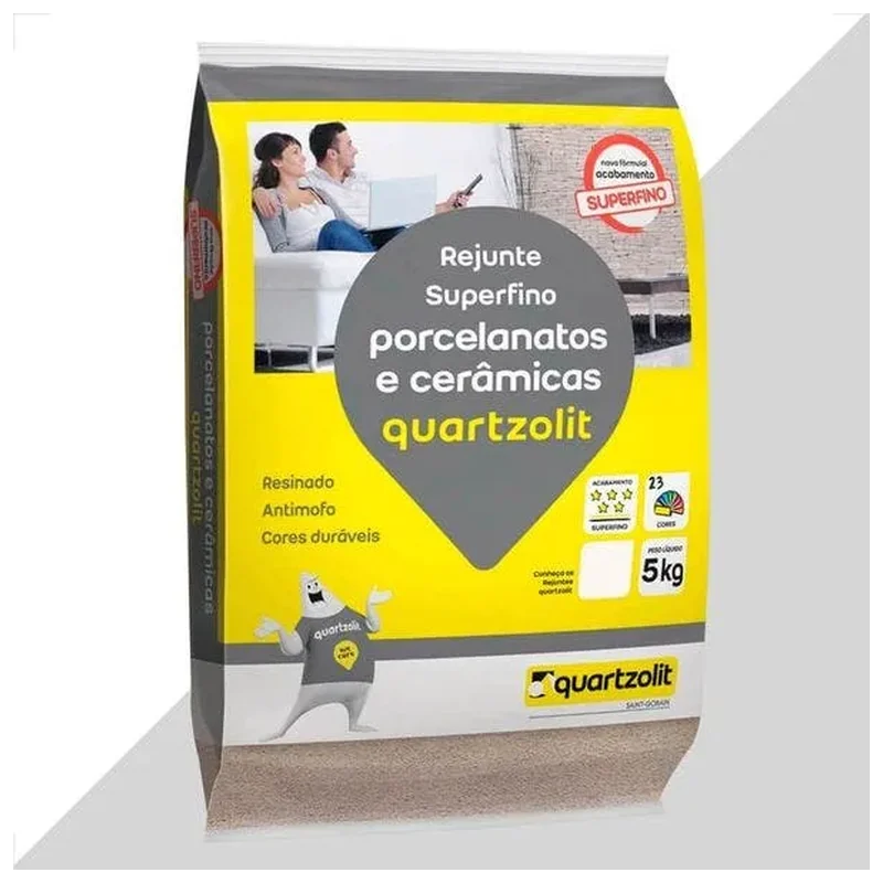 Rejunte Quartzolit 5kg Porcelanato Cinza Platina - Quartzolit