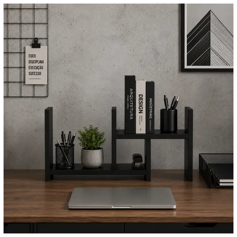 Nicho Organizador Mesa Decorativo Escritório Quarto Porta Tre - Brovalia