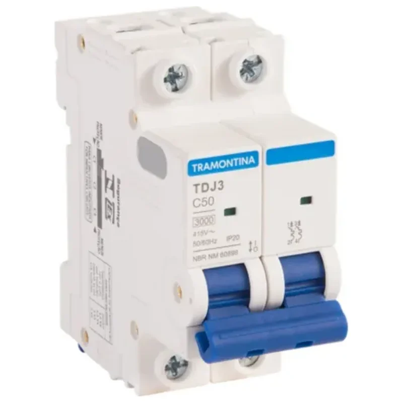 Minidisjuntor Tdj3-2c50 Bipolar 50a - Tramontina - Tramontina