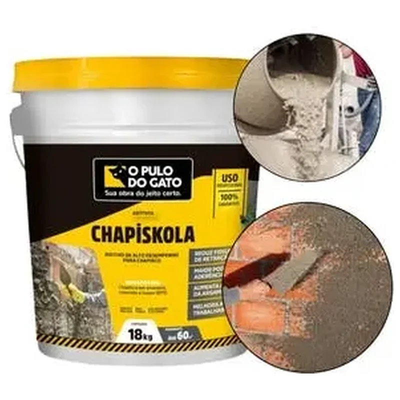 Aditivo Para Chapisco Chapiskola Flex 18kg - Pulo Do Gato - Gato