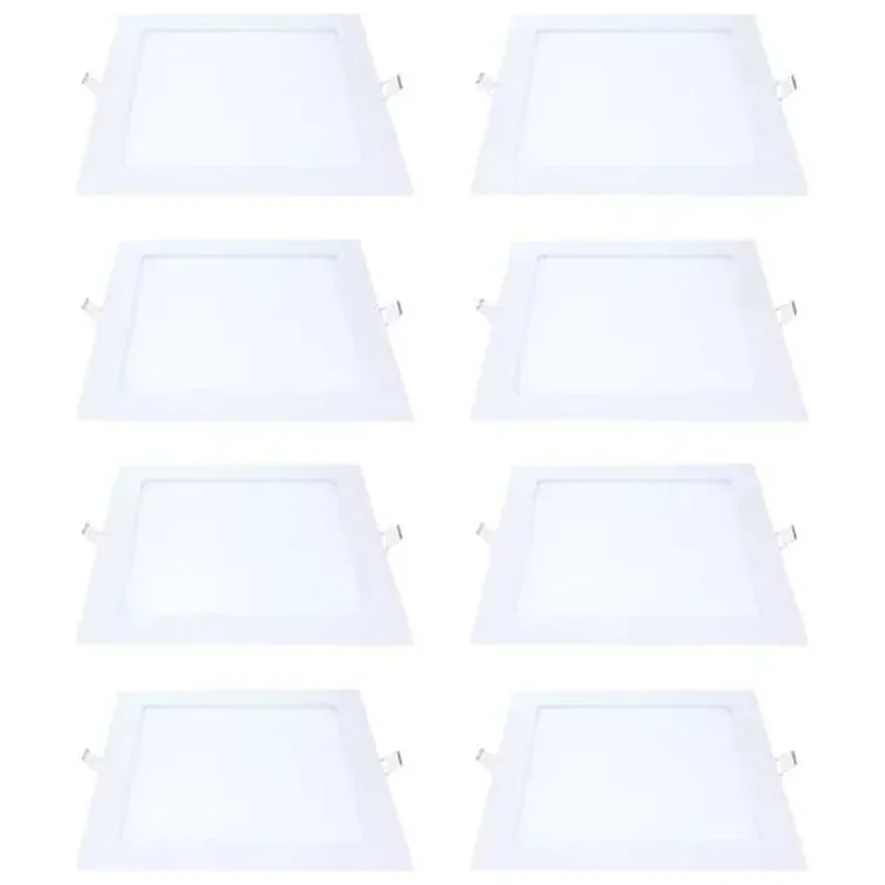 Kit 8 Painel Led Embutir Quadrado Luz Neutra 6500k 24w 29cm - Avant