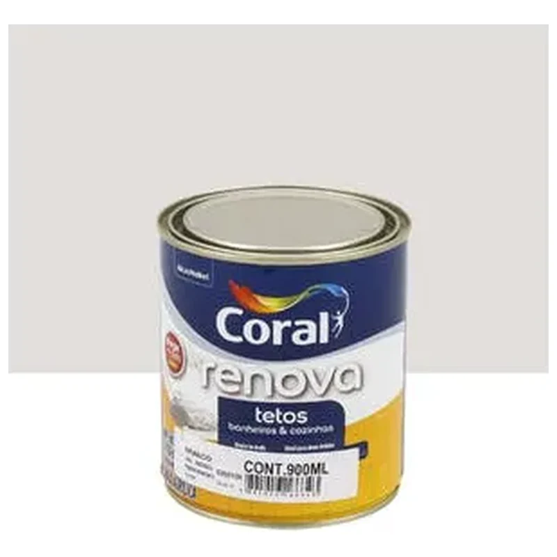 Tinta Acrílica Fosca Antimofo Tetos Renova Branco 0,9L Coral - Coral