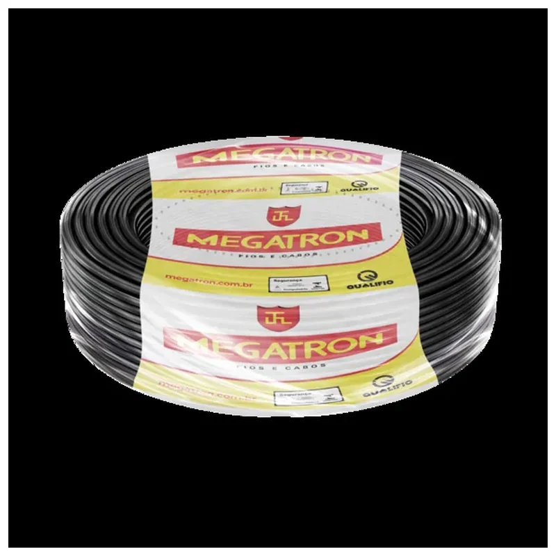 Cabo Flexível 16mm 100m Preto 750V Megatron - Megatron