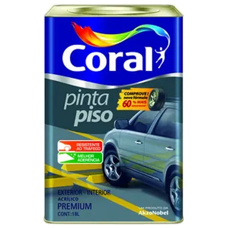Tinta Acrílica Fosco Pinta Piso Azul 18L - Coral
