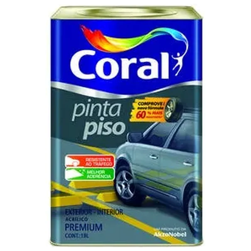 Tinta Acrílica Fosco Pinta Piso Verde 18L - Coral