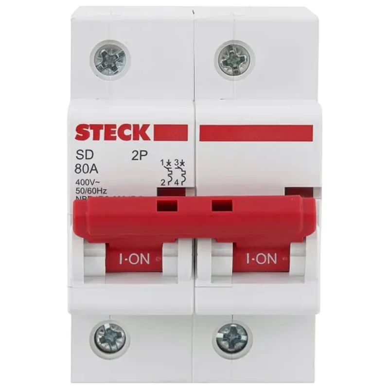 Disjuntor Din Bipolar Curva C 80A Steck - Steck