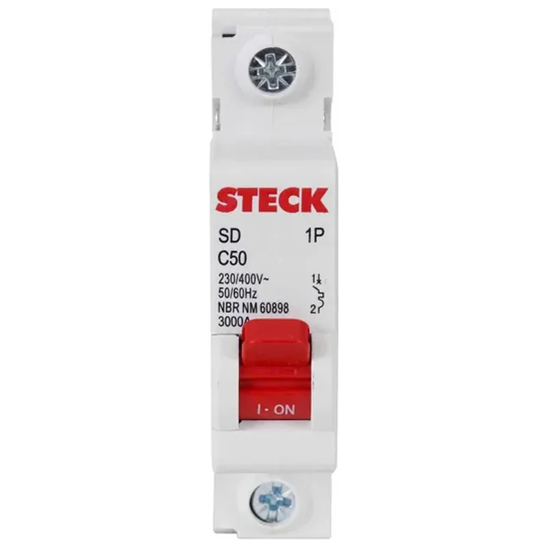 Disjuntor Din Monopolar Curva C 50A - Steck