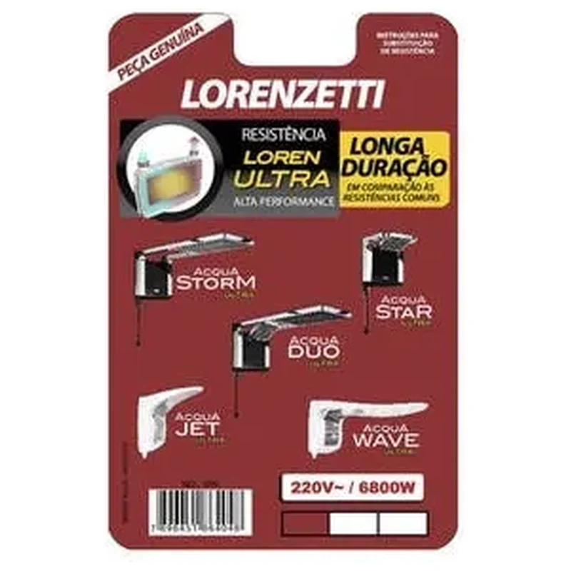 Resistência Chuveiro Lorenzetti 6800W 220V - Lorenzetti