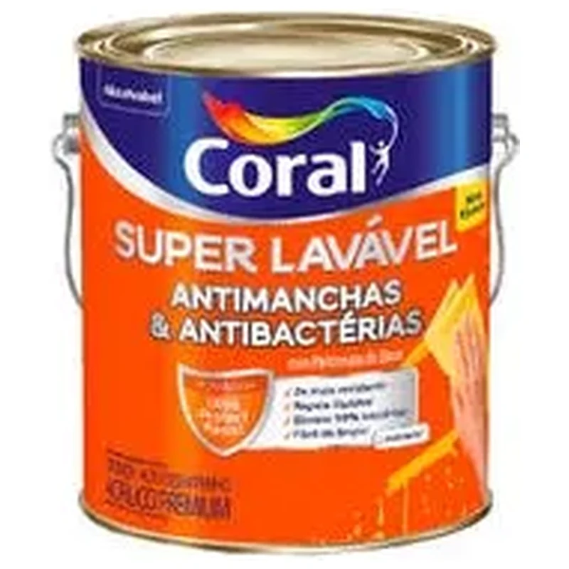 Tinta Acrílica Fosca Super Lavável Premium Interno Gelo 3,6L - Coral