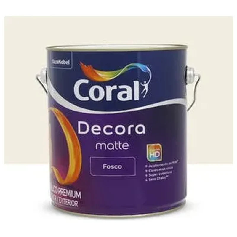 Tinta Acrílica Fosca Interior Exterior Branco 3,6L - Coral