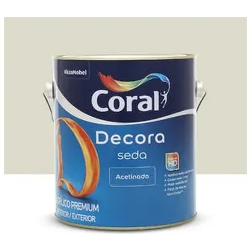 Tinta Acrílica Acetinada Interior Exterior Gelo 3,6L - Coral