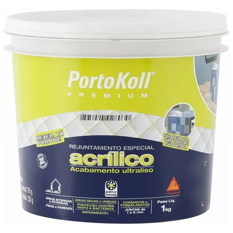 Rejunte Acrílico Platina 1 Kg Portokoll - Portokoll