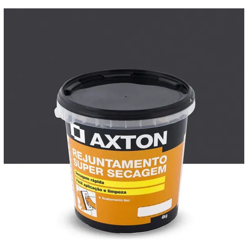 Rejunte Cimentício Aditivado Preto 4 Kg Axton - Axton