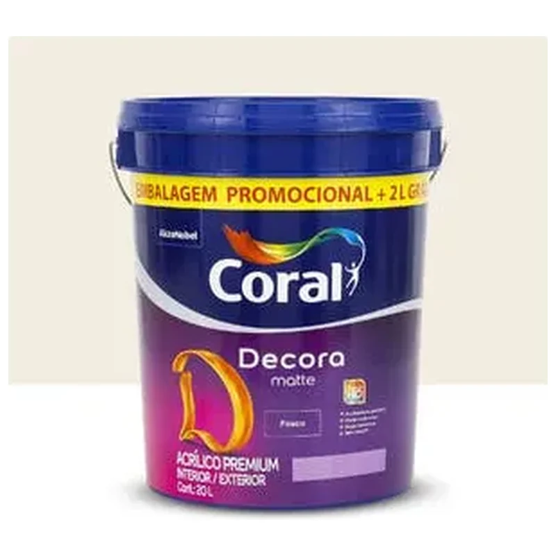 Tinta Acrílica Fosca Interior Exterior Neve 20 L - Coral