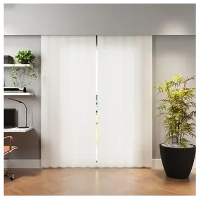 Cortina Veneza Beca Decor Trilho 2 Folhas 2,60x2,30m Bege - Folhas