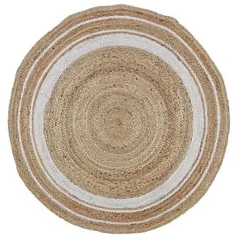 Tapete Juta Redondo 1,5x1,5m Inspire Liso Bege - Inspire