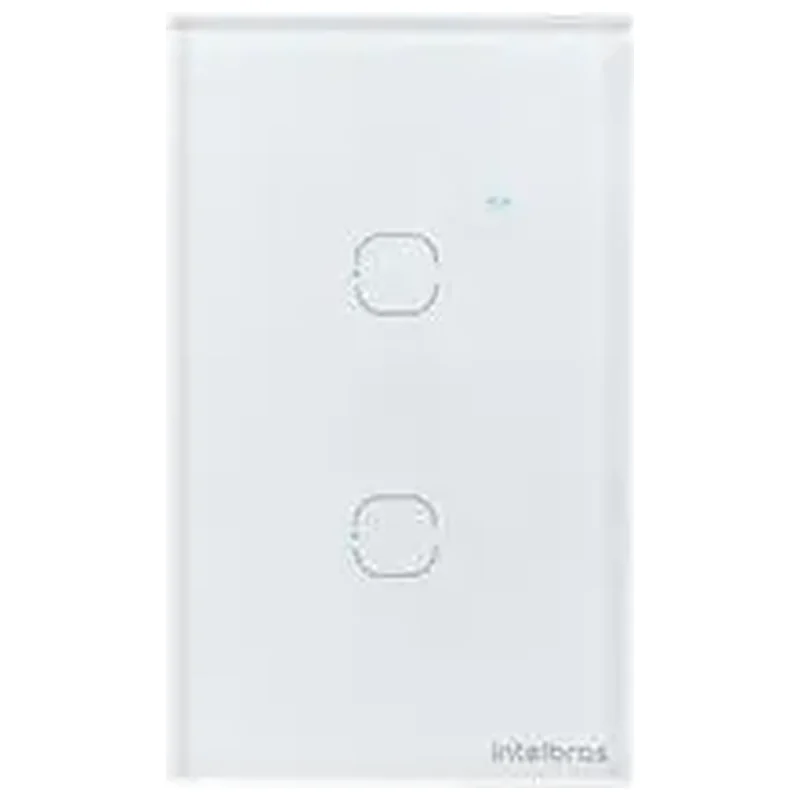 Interruptor Touch Smart Wi-Fi 2 Teclas Branco Intelbras Izy - Intelbras