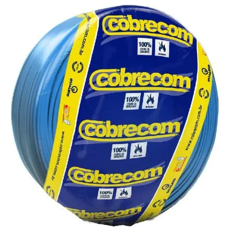 Cabo Flexível 2,5mm 50m Azul 750V Cobrecom - Cobrecom