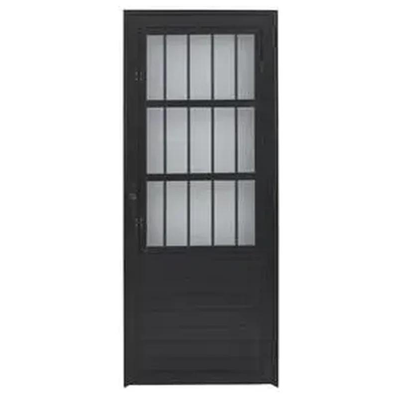 Porta de Giro 2,14x0,96m Alumínio Preto Isoxa - Isoxa