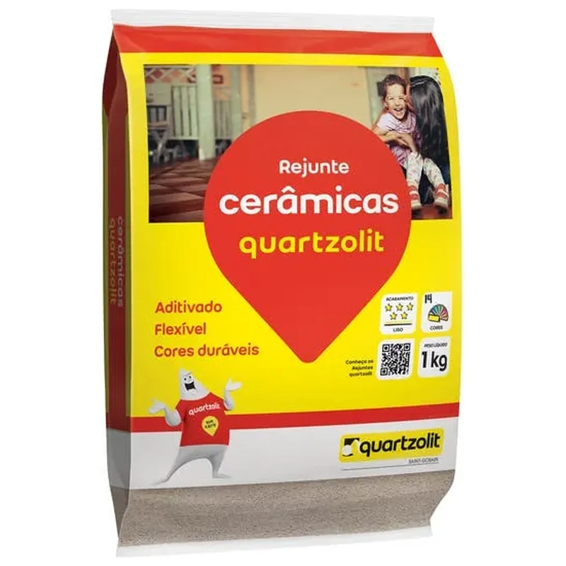 Rejunte Cerâmico Cinza Platina 1 Kg Quartzolit - Quartzolit