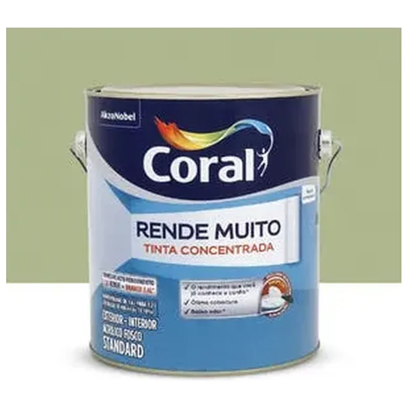 Tinta Acrílica Fosca Rende Muito Interior Exterior Kiwi 3,2 L - Coral