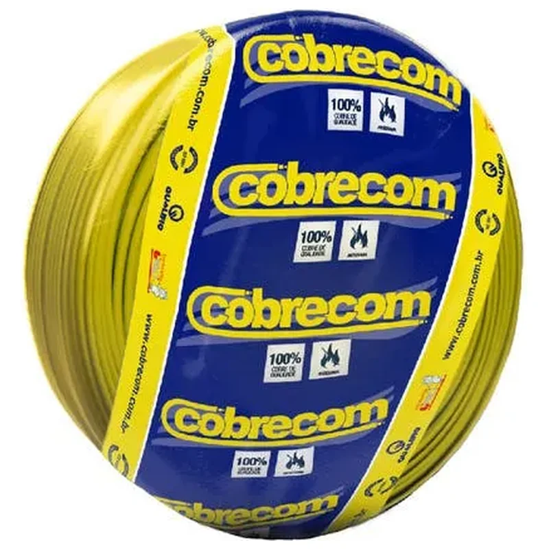 Cabo Flexível 2,5mm 100m Amarelo 750V Cobrecom - Cobrecom
