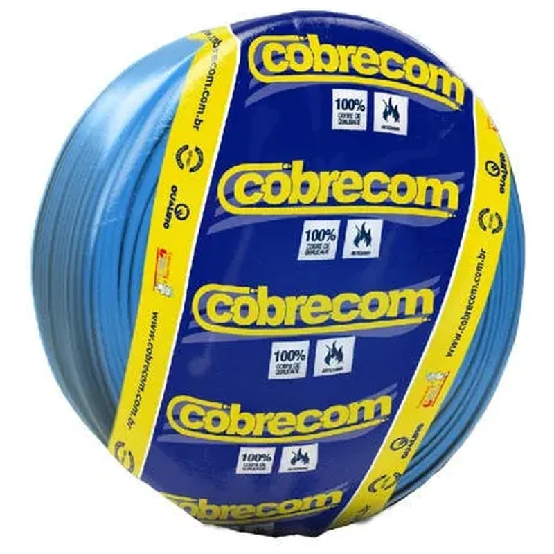 Cabo Flexível 4mm 100m Azul 750V Cobrecom - Cobrecom