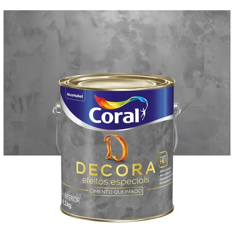 Efeito Cimento Queimado Decora Tubarão Branco 4,8Kg - Coral