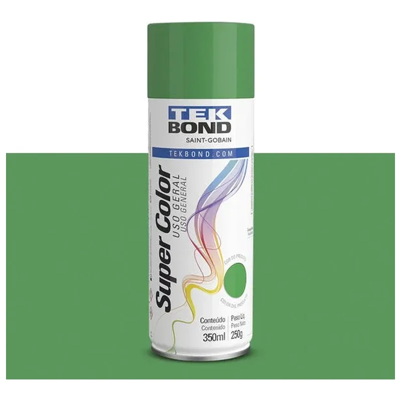 Tinta Spray Supercolor Uso Geral Verde 350ml - Tekbond