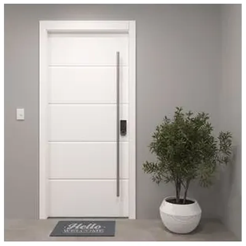 Kit Porta Madeira Pivotante Branco 230x100cm Laca PU Lucerna - Lucerna