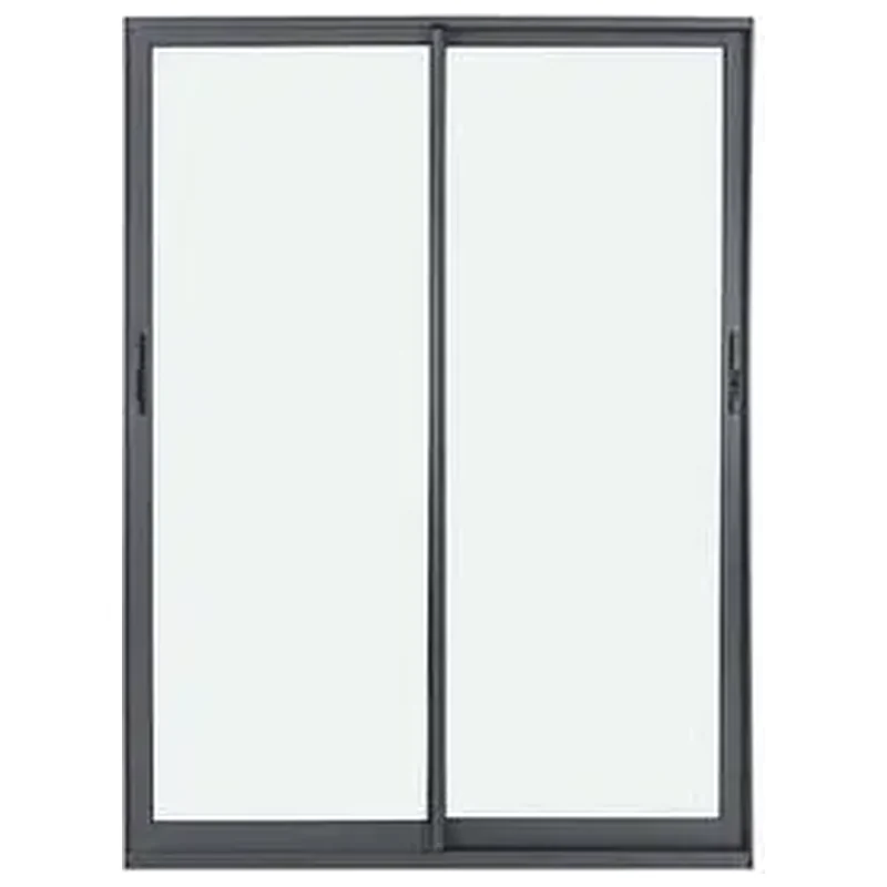 Porta de Correr 2 Folhas Alumínio Cinza 2,14x1,60m Isoxa - Isoxa
