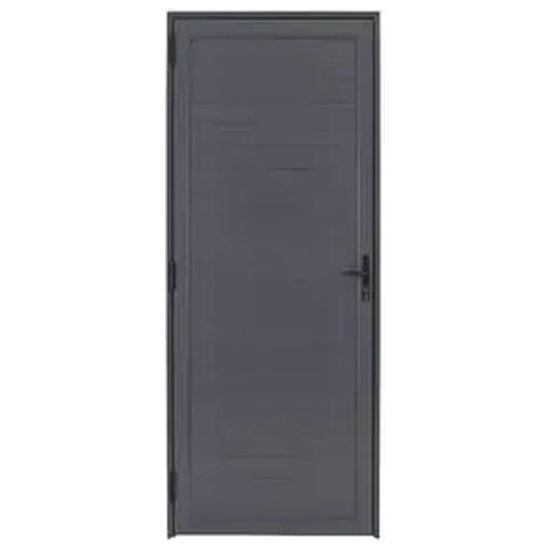 Porta Lambril de Giro Alumínio Cinza 2,14x0,86m Direito Isoxa - Isoxa