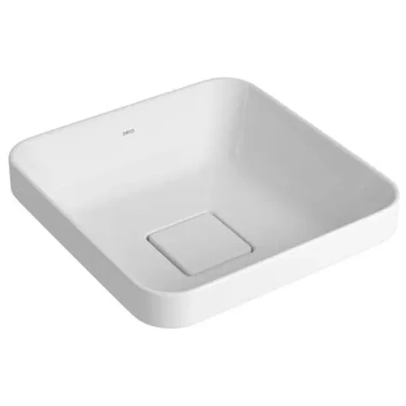 Cuba para Banheiro de Sobrepor Louça Quadrada Branco Slim Deca - Deca