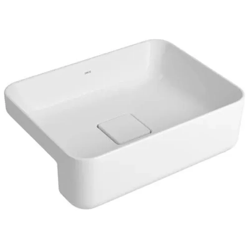 Cuba para Banheiro Semi Encaixe Louça Retangular Branco Slim - Deca